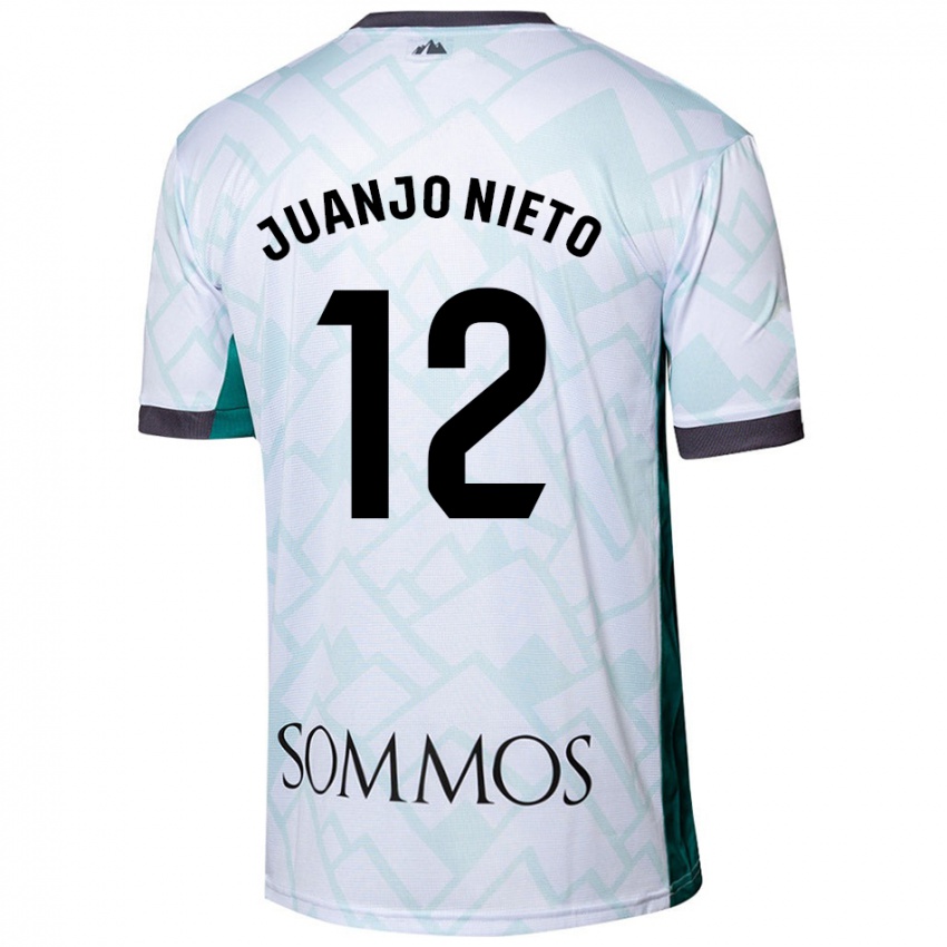 Niño Camiseta Juanjo Nieto #12 Blanco Verde 2ª Equipación 2024/25 La Camisa Chile