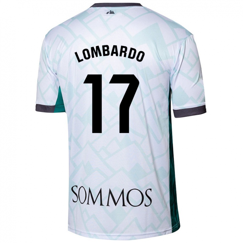 Niño Camiseta Enzo Lombardo #17 Blanco Verde 2ª Equipación 2024/25 La Camisa Chile