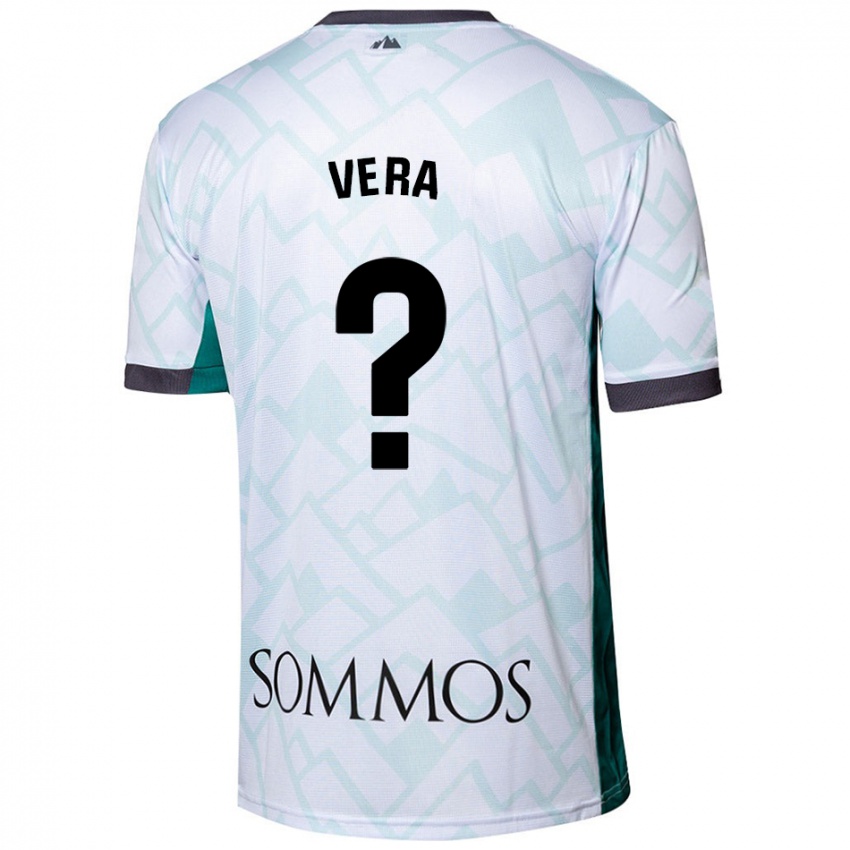 Niño Camiseta Ángel Vera #0 Blanco Verde 2ª Equipación 2024/25 La Camisa Chile