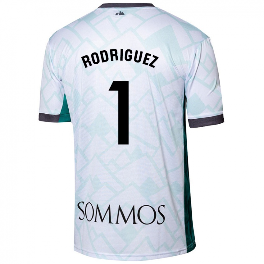 Niño Camiseta Nuria Rodríguez #1 Blanco Verde 2ª Equipación 2024/25 La Camisa Chile