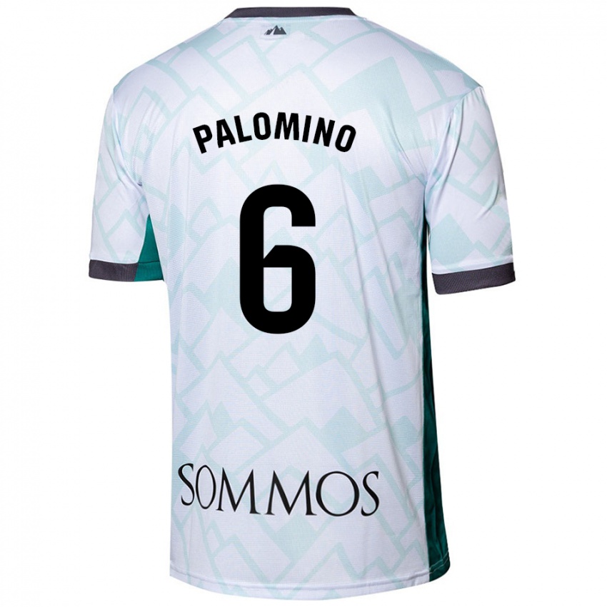 Niño Camiseta Yolanda Palomino #6 Blanco Verde 2ª Equipación 2024/25 La Camisa Chile