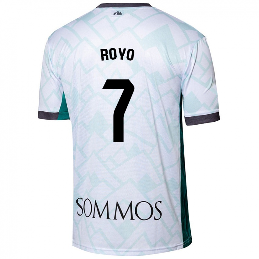 Niño Camiseta Laura Royo #7 Blanco Verde 2ª Equipación 2024/25 La Camisa Chile