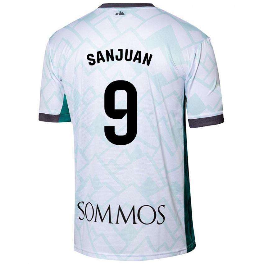 Niño Camiseta Royo Sanjuan #9 Blanco Verde 2ª Equipación 2024/25 La Camisa Chile