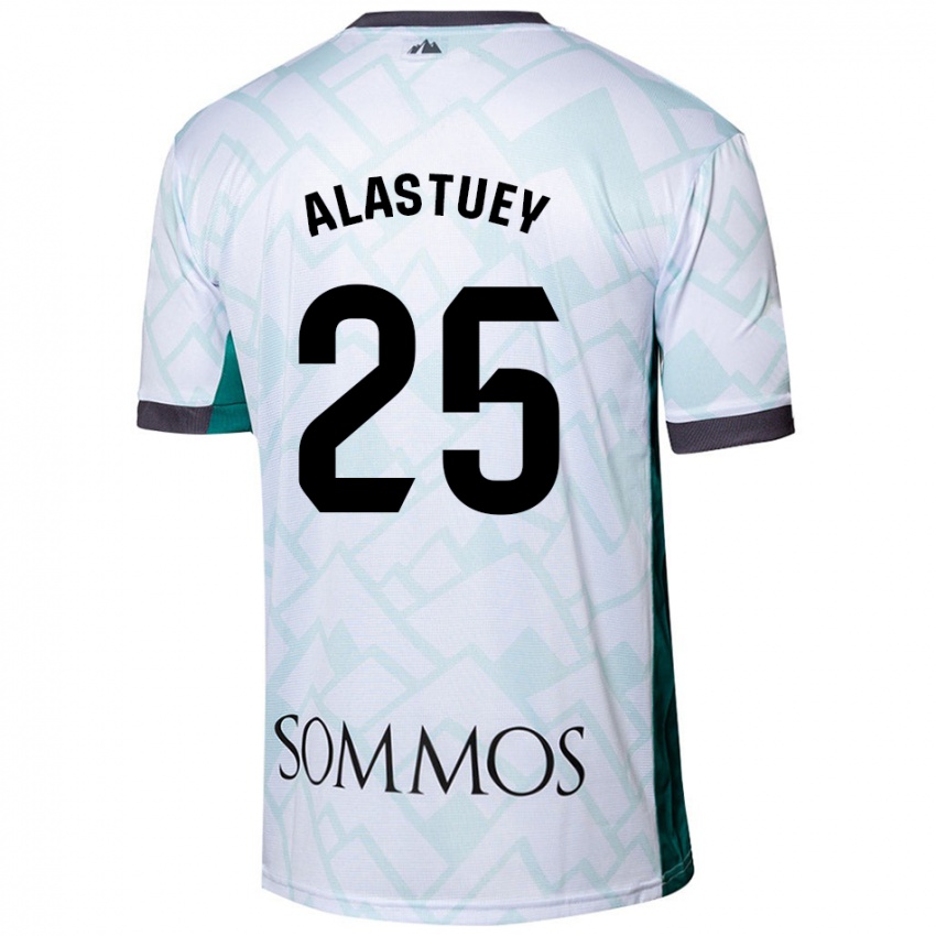 Niño Camiseta Martina Alastuey #25 Blanco Verde 2ª Equipación 2024/25 La Camisa Chile