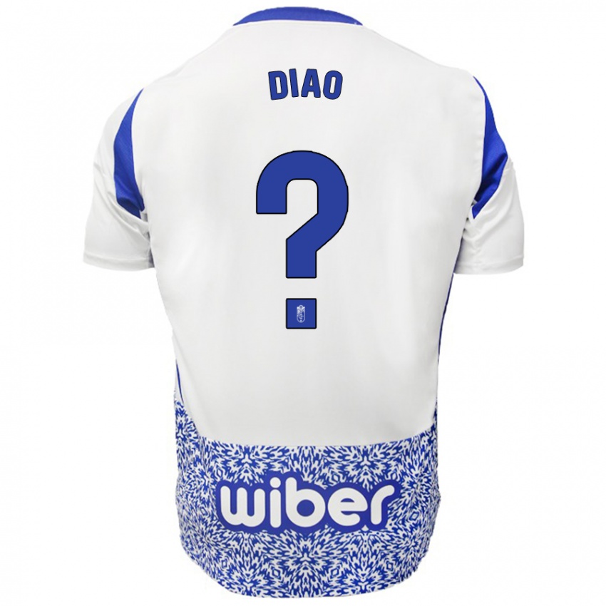 Niño Camiseta Siren Diao #0 Blanco Azul 2ª Equipación 2024/25 La Camisa Chile