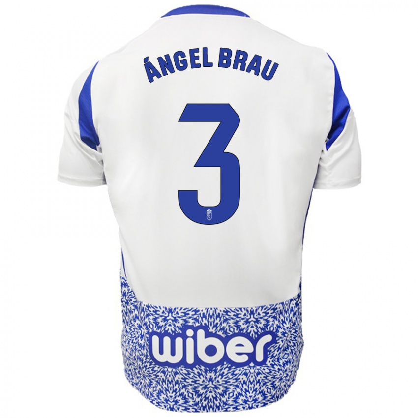 Niño Camiseta Miguel Ángel Brau #3 Blanco Azul 2ª Equipación 2024/25 La Camisa Chile