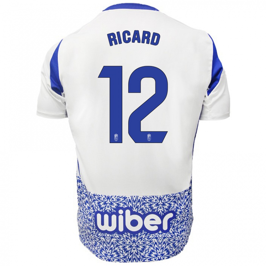 Niño Camiseta Ricard Sanchez #12 Blanco Azul 2ª Equipación 2024/25 La Camisa Chile