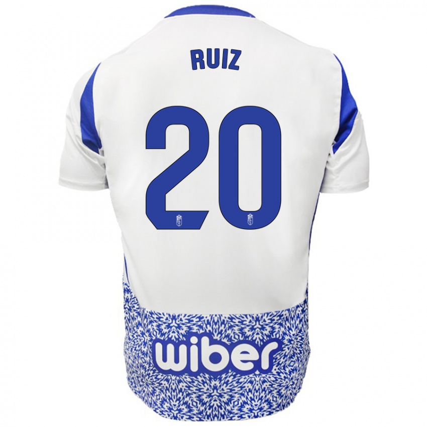 Niño Camiseta Sergio Ruiz #20 Blanco Azul 2ª Equipación 2024/25 La Camisa Chile