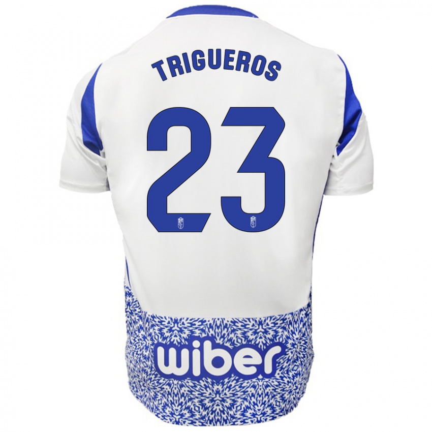 Niño Camiseta Manu Trigueros #23 Blanco Azul 2ª Equipación 2024/25 La Camisa Chile