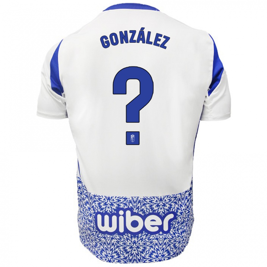 Niño Camiseta Pablo González #0 Blanco Azul 2ª Equipación 2024/25 La Camisa Chile