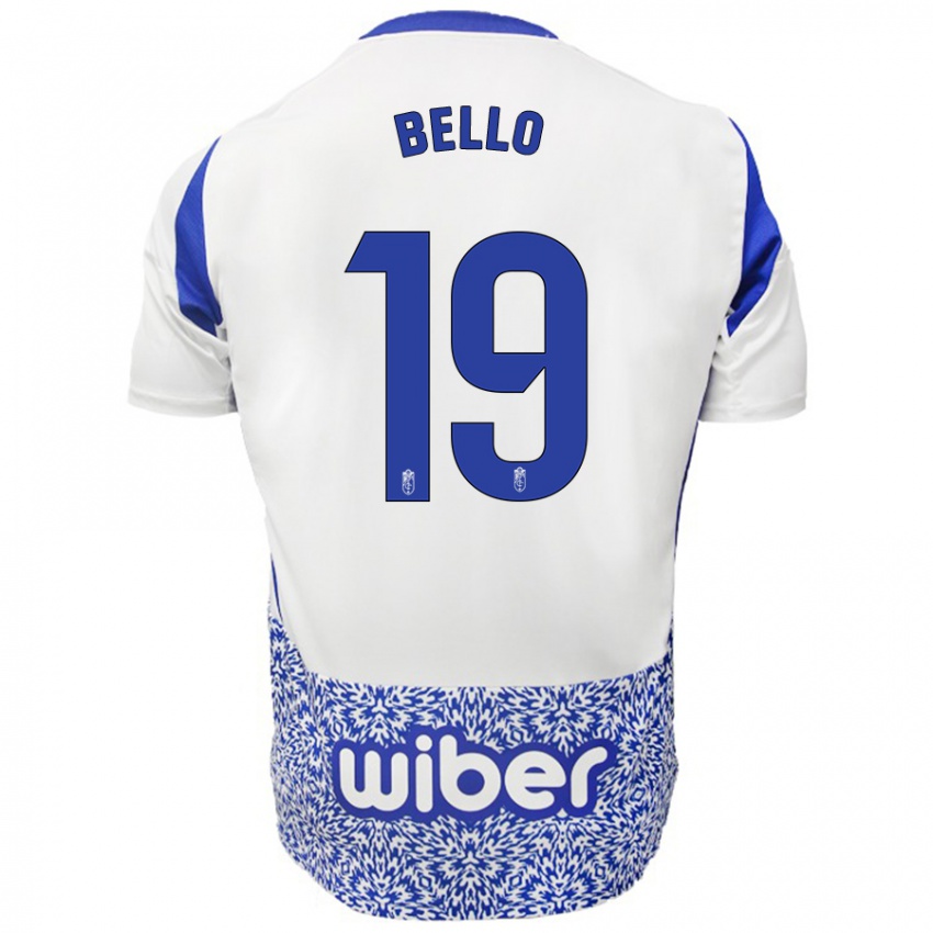 Niño Camiseta Eghosa Augustine Bello #19 Blanco Azul 2ª Equipación 2024/25 La Camisa Chile