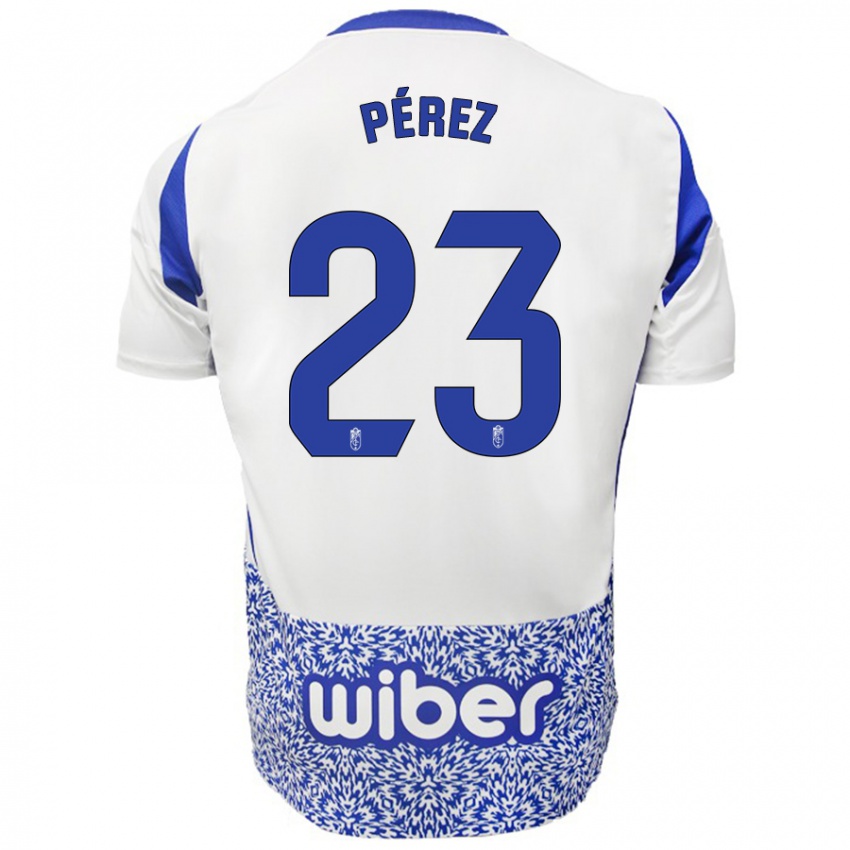 Niño Camiseta Lucas Pérez #23 Blanco Azul 2ª Equipación 2024/25 La Camisa Chile