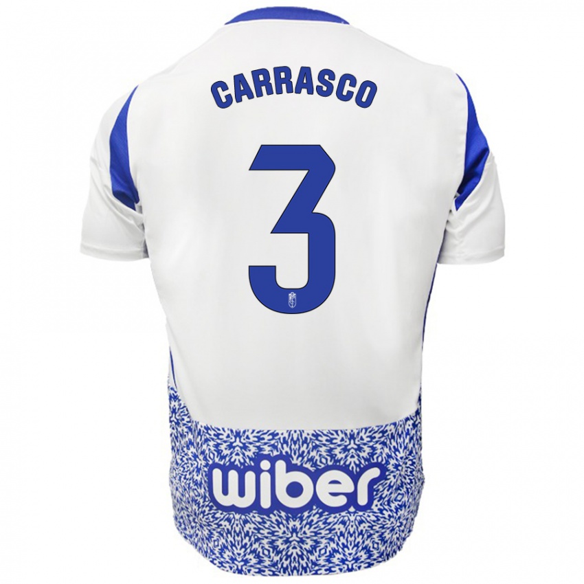 Niño Camiseta Marta Carrasco #3 Blanco Azul 2ª Equipación 2024/25 La Camisa Chile