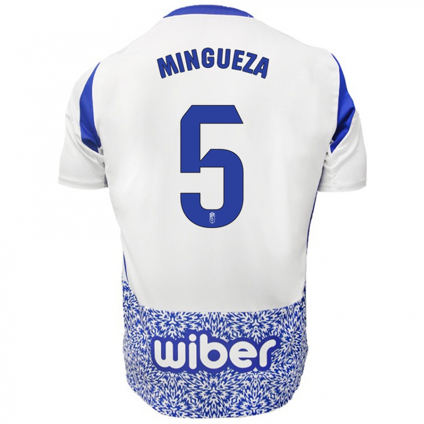 Niño Camiseta Ariadna Mingueza #5 Blanco Azul 2ª Equipación 2024/25 La Camisa Chile