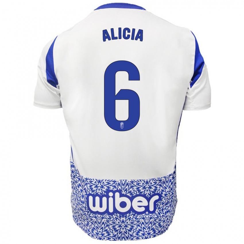 Niño Camiseta Alicia #6 Blanco Azul 2ª Equipación 2024/25 La Camisa Chile