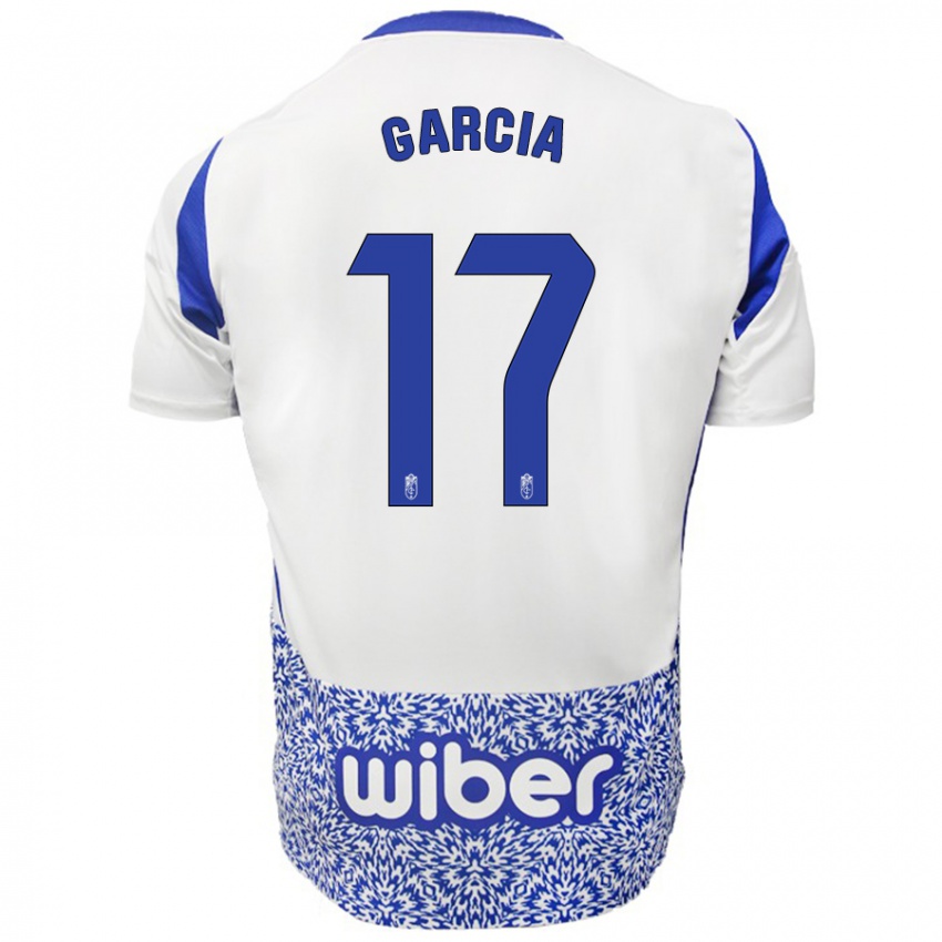 Niño Camiseta Naima García #17 Blanco Azul 2ª Equipación 2024/25 La Camisa Chile