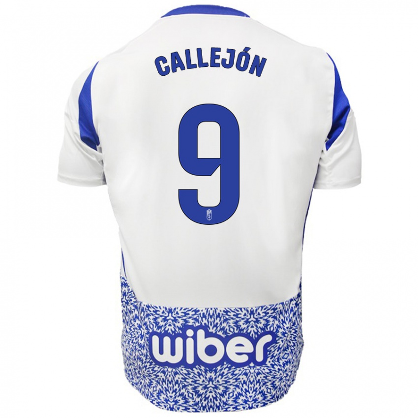 Niño Camiseta José Callejón #9 Blanco Azul 2ª Equipación 2024/25 La Camisa Chile