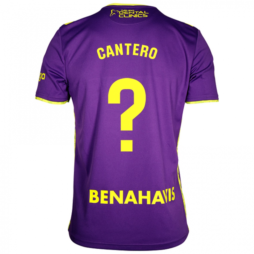 Niño Camiseta José Cantero #0 Púrpura Amarillo 2ª Equipación 2024/25 La Camisa Chile