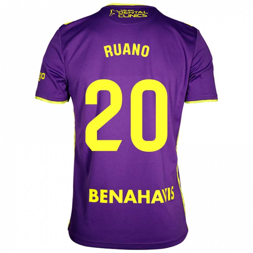 Niño Camiseta Celia Ruano #20 Púrpura Amarillo 2ª Equipación 2024/25 La Camisa Chile