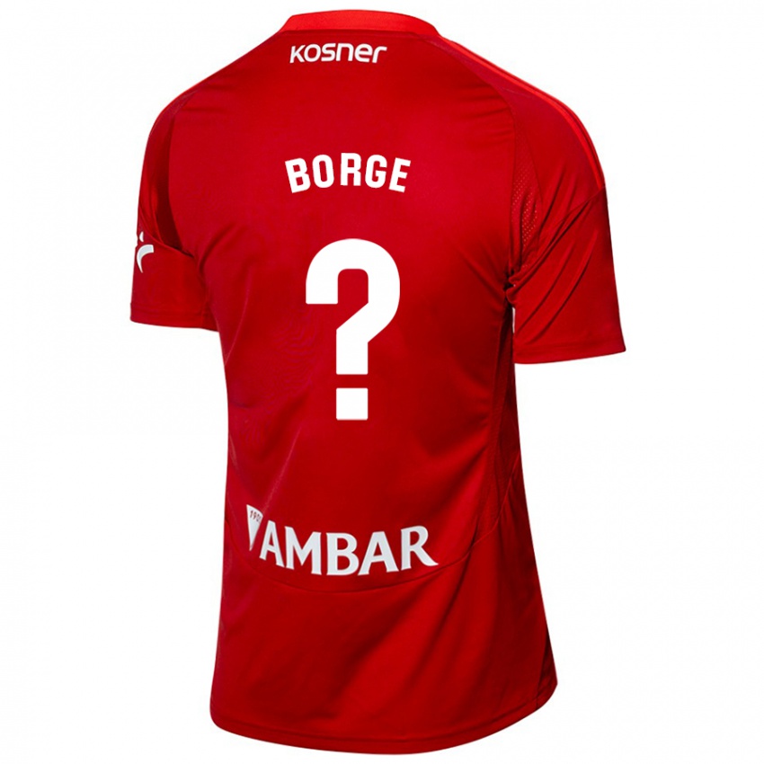 Niño Camiseta Andrés Borge #0 Blanco Azul 2ª Equipación 2024/25 La Camisa Chile