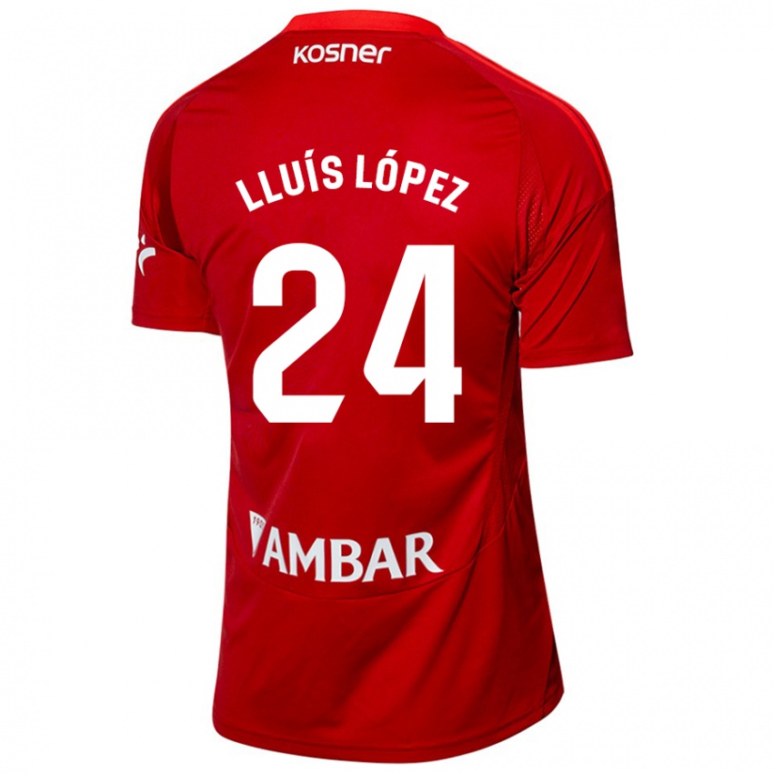 Niño Camiseta Lluís López #24 Blanco Azul 2ª Equipación 2024/25 La Camisa Chile