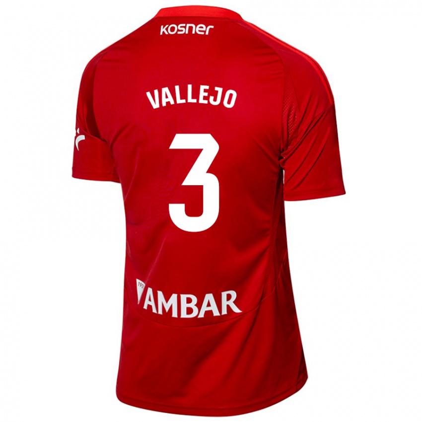 Niño Camiseta Jaime Vallejo #3 Blanco Azul 2ª Equipación 2024/25 La Camisa Chile