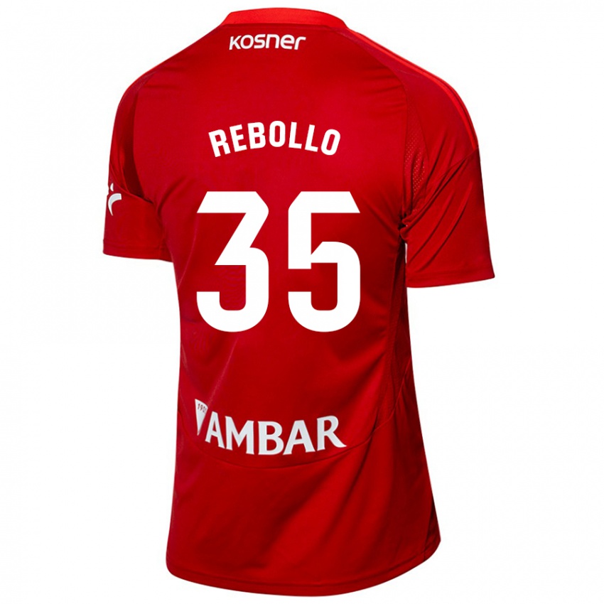 Niño Camiseta Dani Rebollo #35 Blanco Azul 2ª Equipación 2024/25 La Camisa Chile