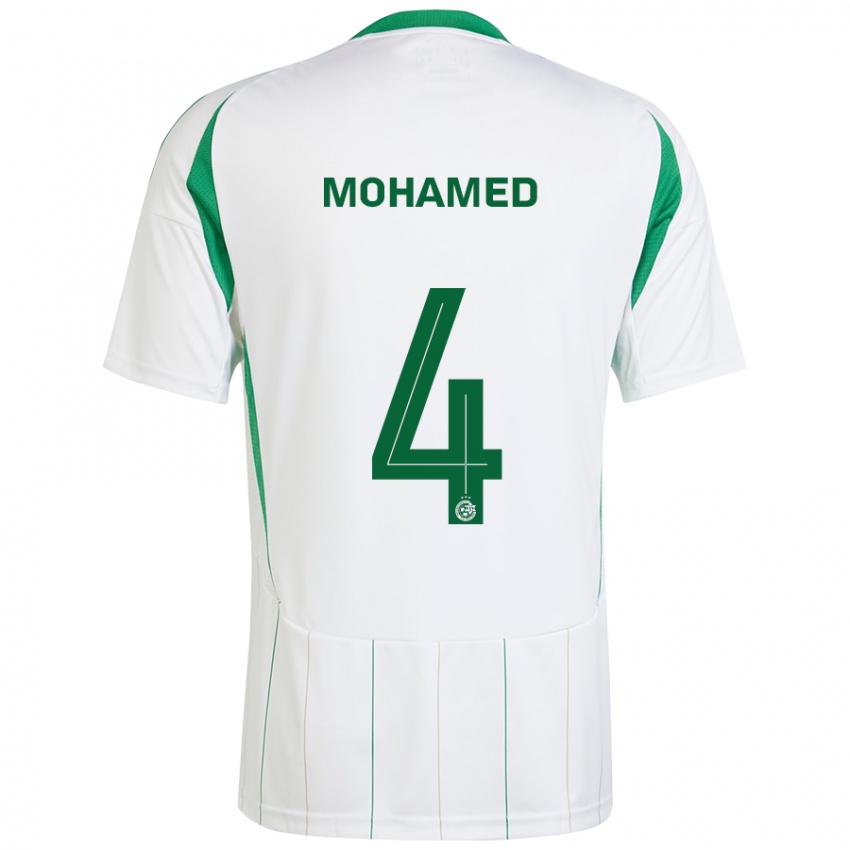 Niño Camiseta Ali Mohamed #4 Blanco Verde 2ª Equipación 2024/25 La Camisa Chile