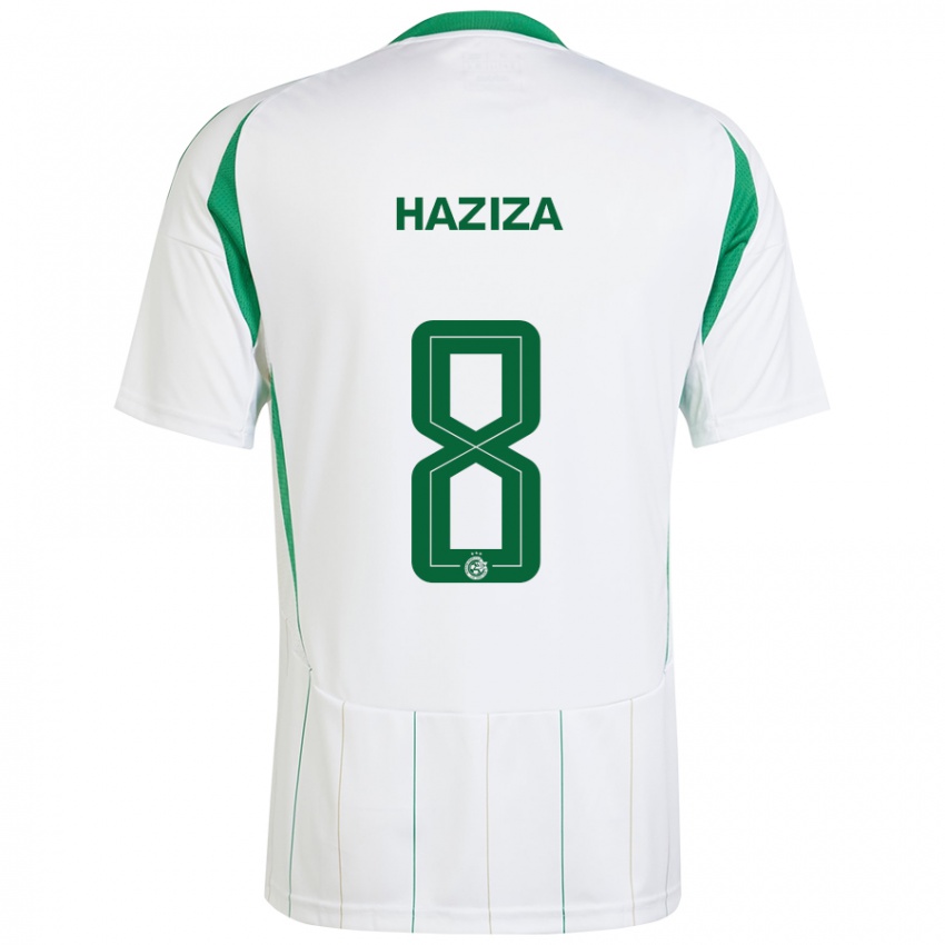 Niño Camiseta Dolev Haziza #8 Blanco Verde 2ª Equipación 2024/25 La Camisa Chile