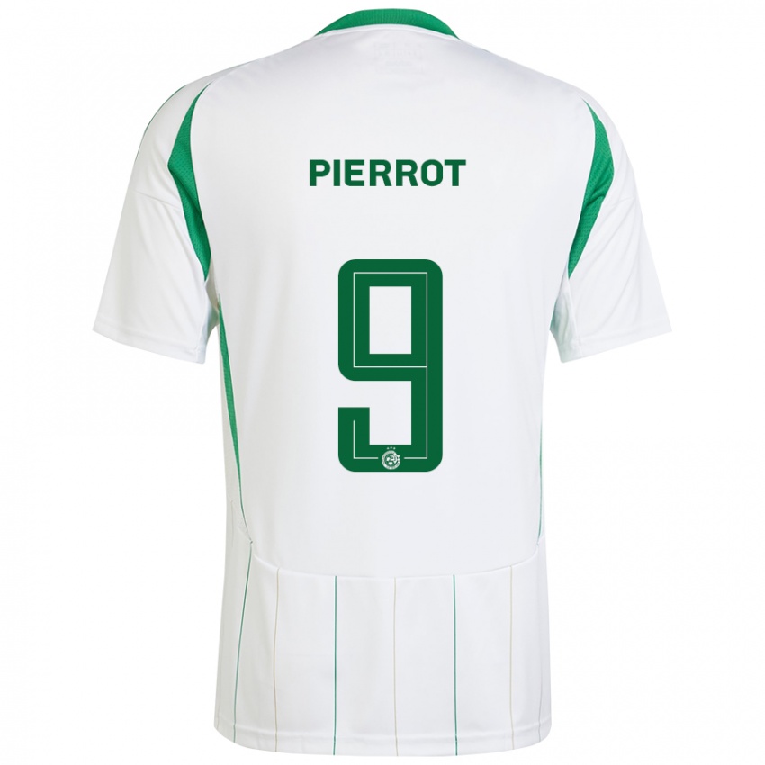 Niño Camiseta Frantzdy Pierrot #9 Blanco Verde 2ª Equipación 2024/25 La Camisa Chile