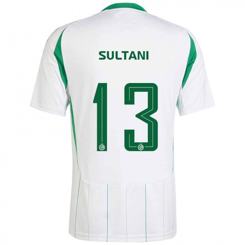 Niño Camiseta Tomás Sultani #13 Blanco Verde 2ª Equipación 2024/25 La Camisa Chile