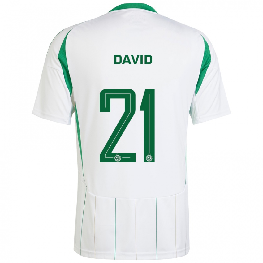 Niño Camiseta Dean David #21 Blanco Verde 2ª Equipación 2024/25 La Camisa Chile