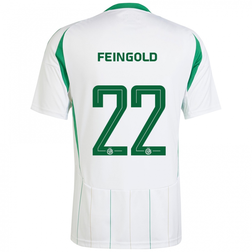 Niño Camiseta Ilay Feingold #22 Blanco Verde 2ª Equipación 2024/25 La Camisa Chile