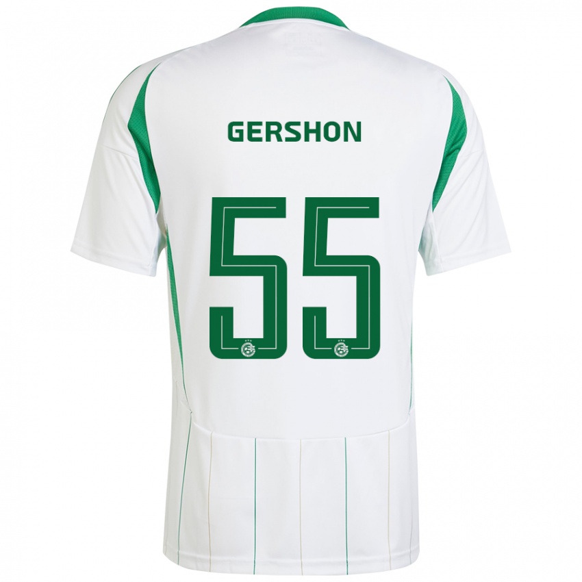 Niño Camiseta Rami Gershon #55 Blanco Verde 2ª Equipación 2024/25 La Camisa Chile