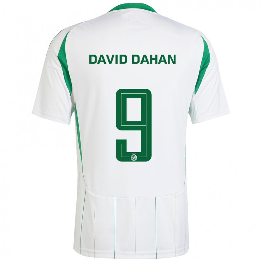 Niño Camiseta Omer David Dahan #9 Blanco Verde 2ª Equipación 2024/25 La Camisa Chile