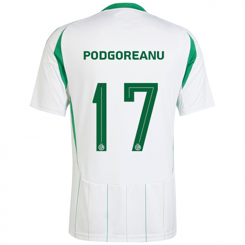 Niño Camiseta Suf Podgoreanu #17 Blanco Verde 2ª Equipación 2024/25 La Camisa Chile