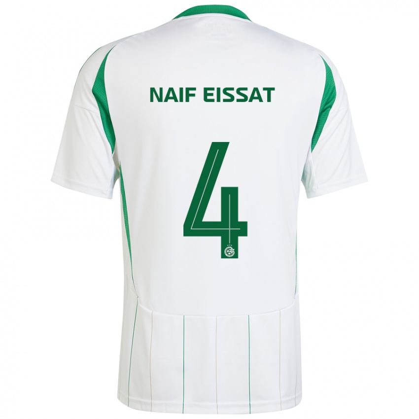 Niño Camiseta Lisav Naif Eissat #4 Blanco Verde 2ª Equipación 2024/25 La Camisa Chile