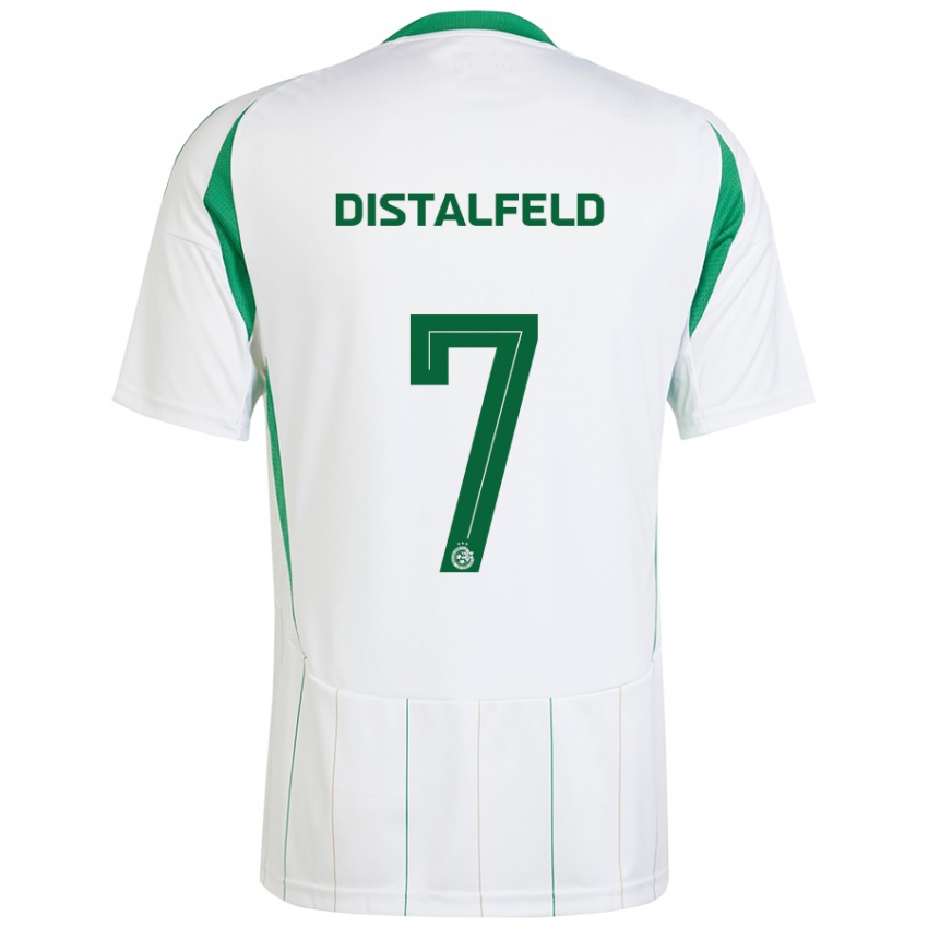 Niño Camiseta Yanai Distalfeld #7 Blanco Verde 2ª Equipación 2024/25 La Camisa Chile