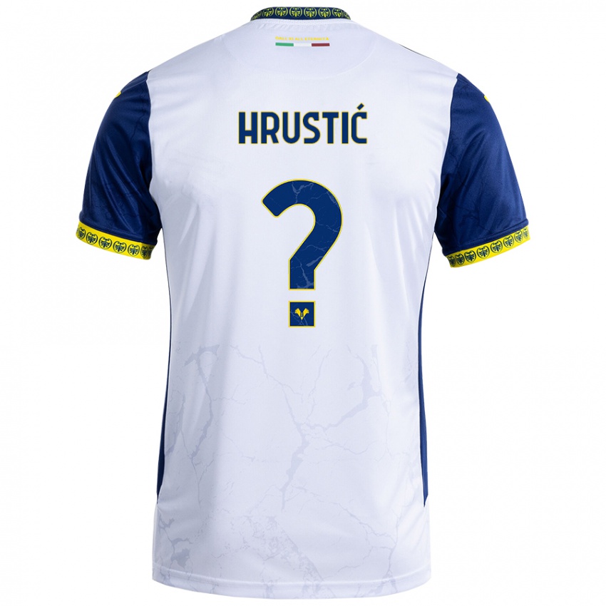 Niño Camiseta Ajdin Hrustić #0 Blanco Azul 2ª Equipación 2024/25 La Camisa Chile