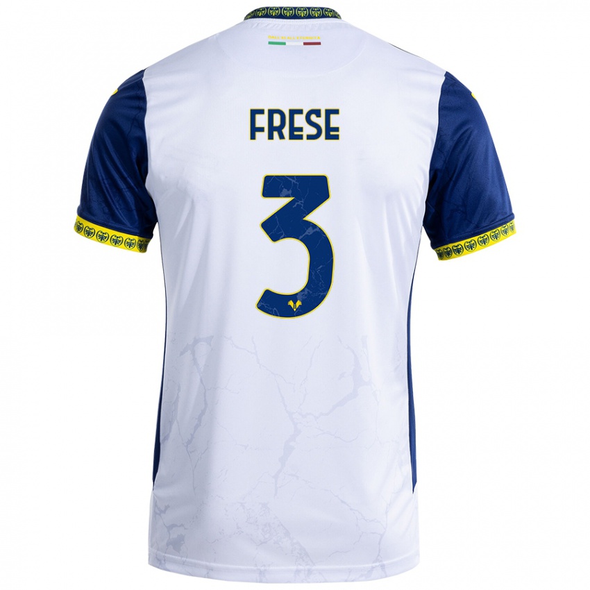 Niño Camiseta Martin Frese #3 Blanco Azul 2ª Equipación 2024/25 La Camisa Chile