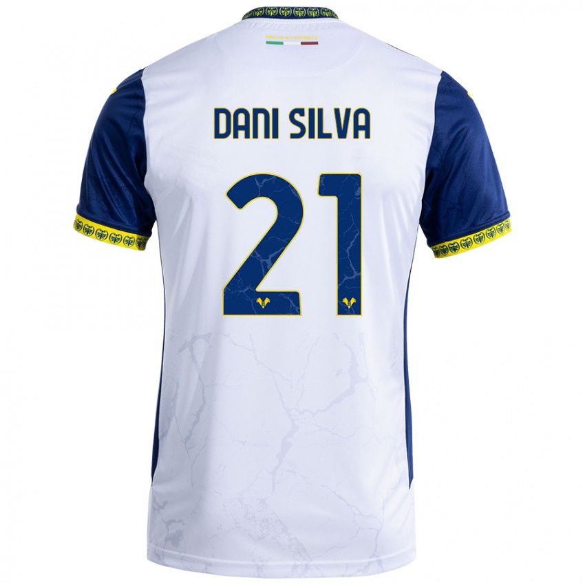 Niño Camiseta Dani Silva #21 Blanco Azul 2ª Equipación 2024/25 La Camisa Chile