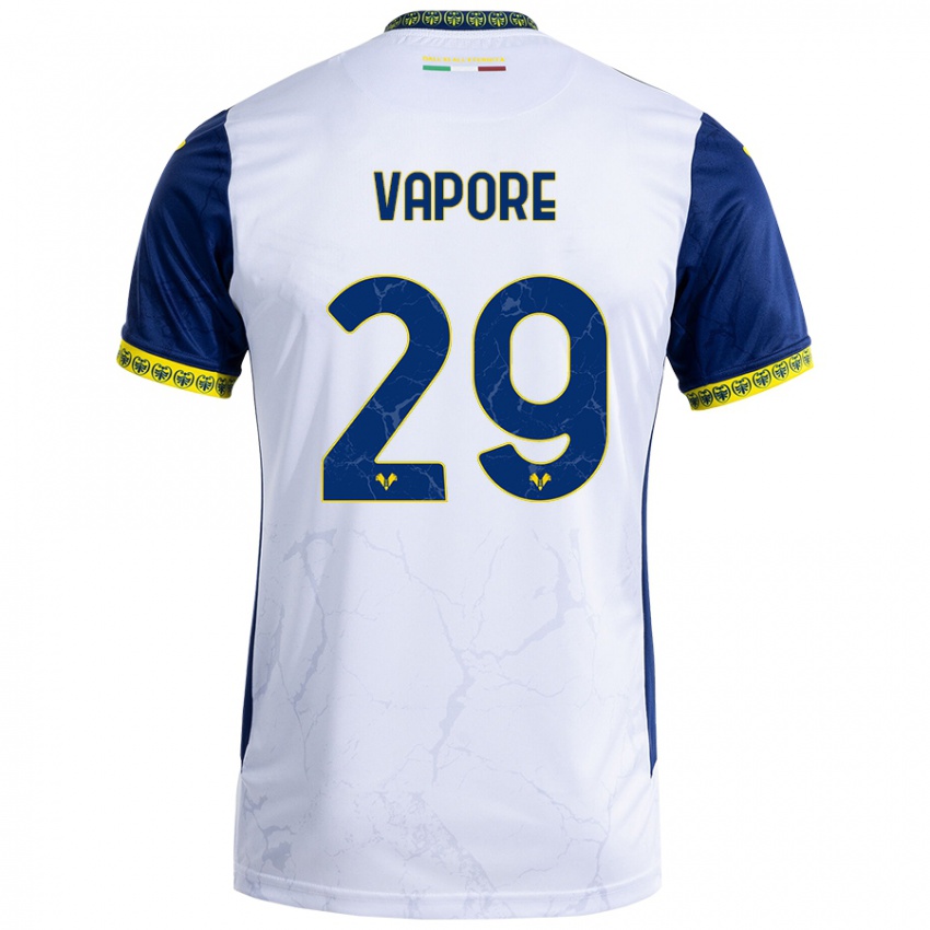 Niño Camiseta Angelo Vapore #29 Blanco Azul 2ª Equipación 2024/25 La Camisa Chile