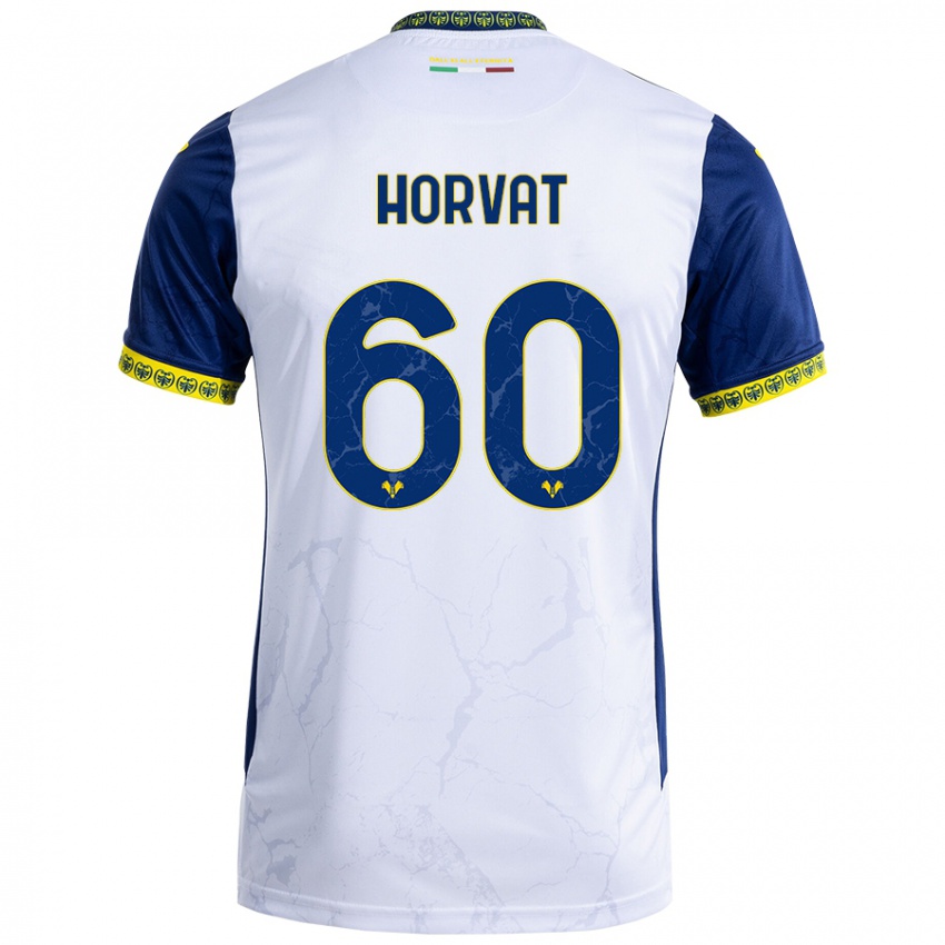 Niño Camiseta Mihaela Horvat #60 Blanco Azul 2ª Equipación 2024/25 La Camisa Chile