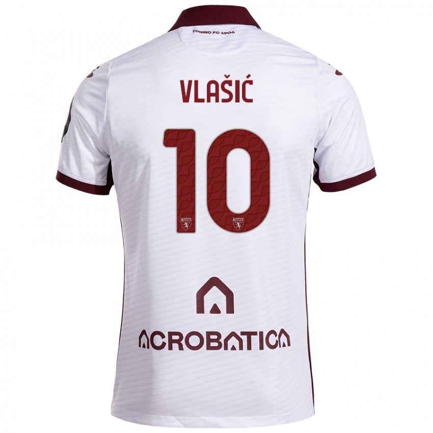 Niño Camiseta Nikola Vlašić #10 Blanco Granate 2ª Equipación 2024/25 La Camisa Chile