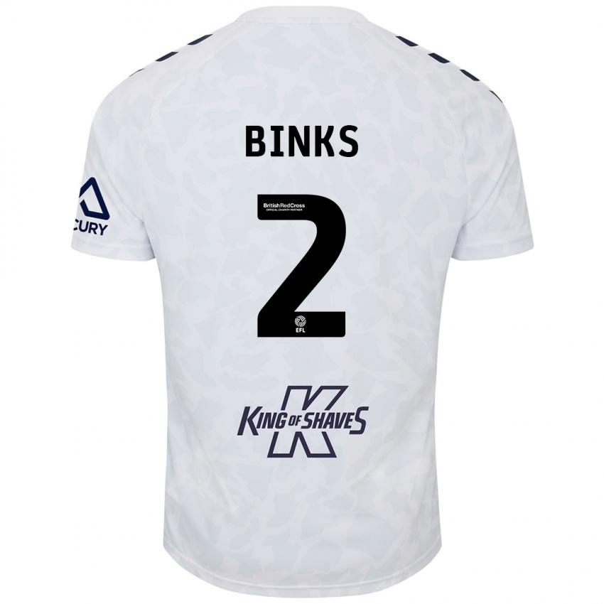 Niño Camiseta Luis Binks #2 Blanco 2ª Equipación 2024/25 La Camisa Chile