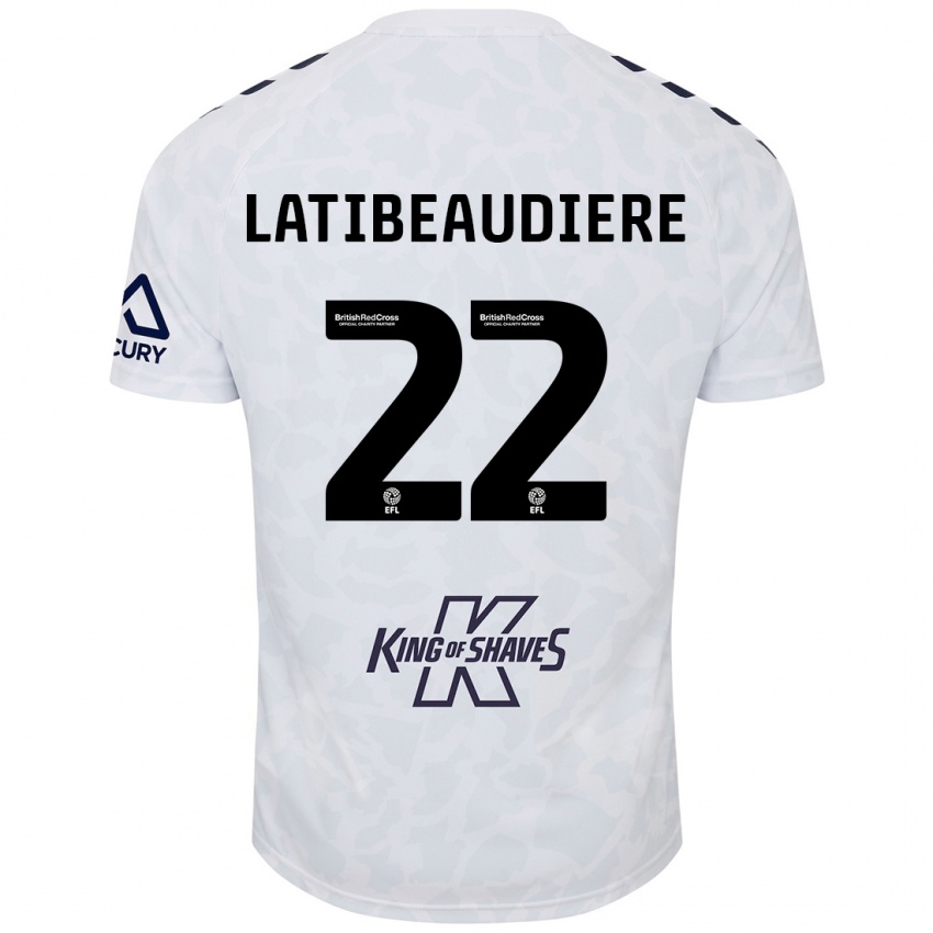 Niño Camiseta Joel Latibeaudiere #22 Blanco 2ª Equipación 2024/25 La Camisa Chile