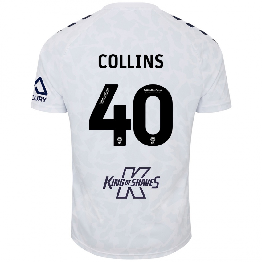 Niño Camiseta Brad Collins #40 Blanco 2ª Equipación 2024/25 La Camisa Chile