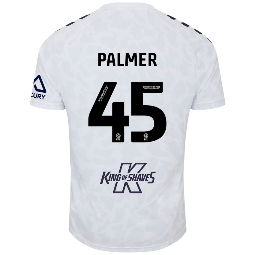 Niño Camiseta Kasey Palmer #45 Blanco 2ª Equipación 2024/25 La Camisa Chile