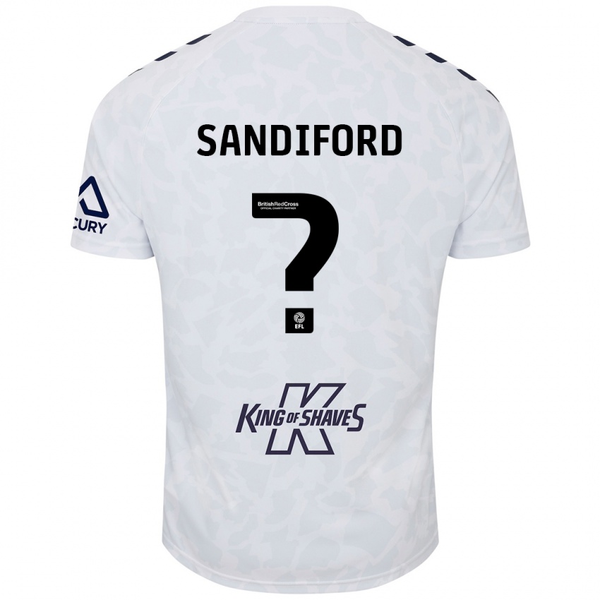 Niño Camiseta Greg Sandiford #0 Blanco 2ª Equipación 2024/25 La Camisa Chile