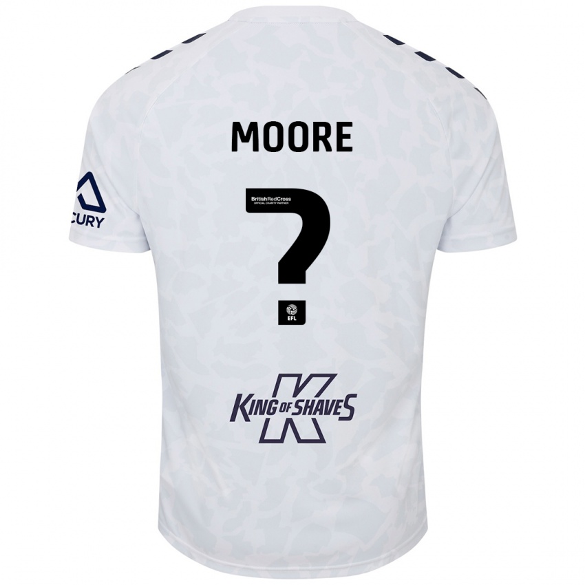 Niño Camiseta Isaac Moore #0 Blanco 2ª Equipación 2024/25 La Camisa Chile